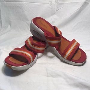 Red/Orange/White Cole Haan sporty sandal